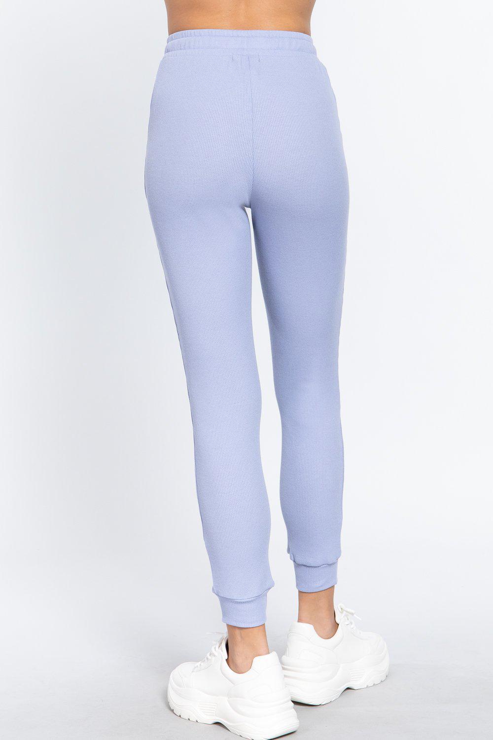 Waist Band Side Pocket Thermal Pants-[Adult]-[Female]-Blue Zone Planet