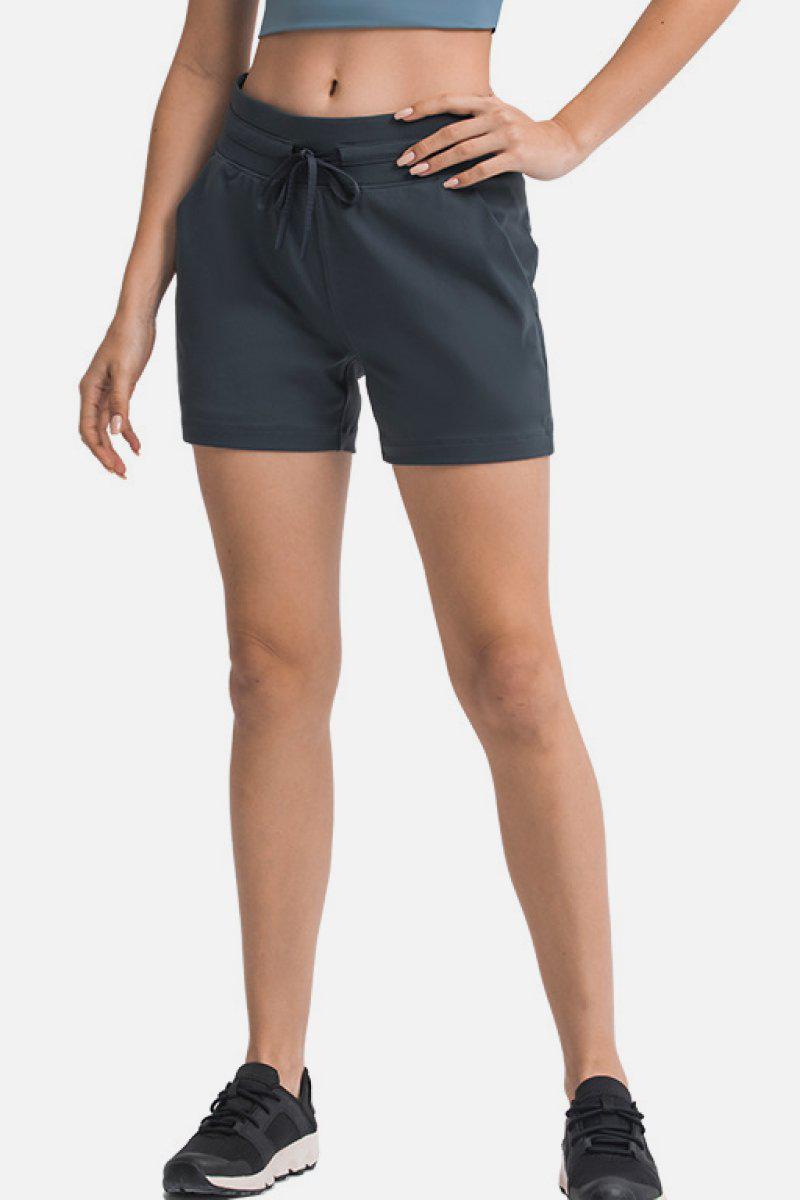 Waist Tie Active Shorts BLUE ZONE PLANET