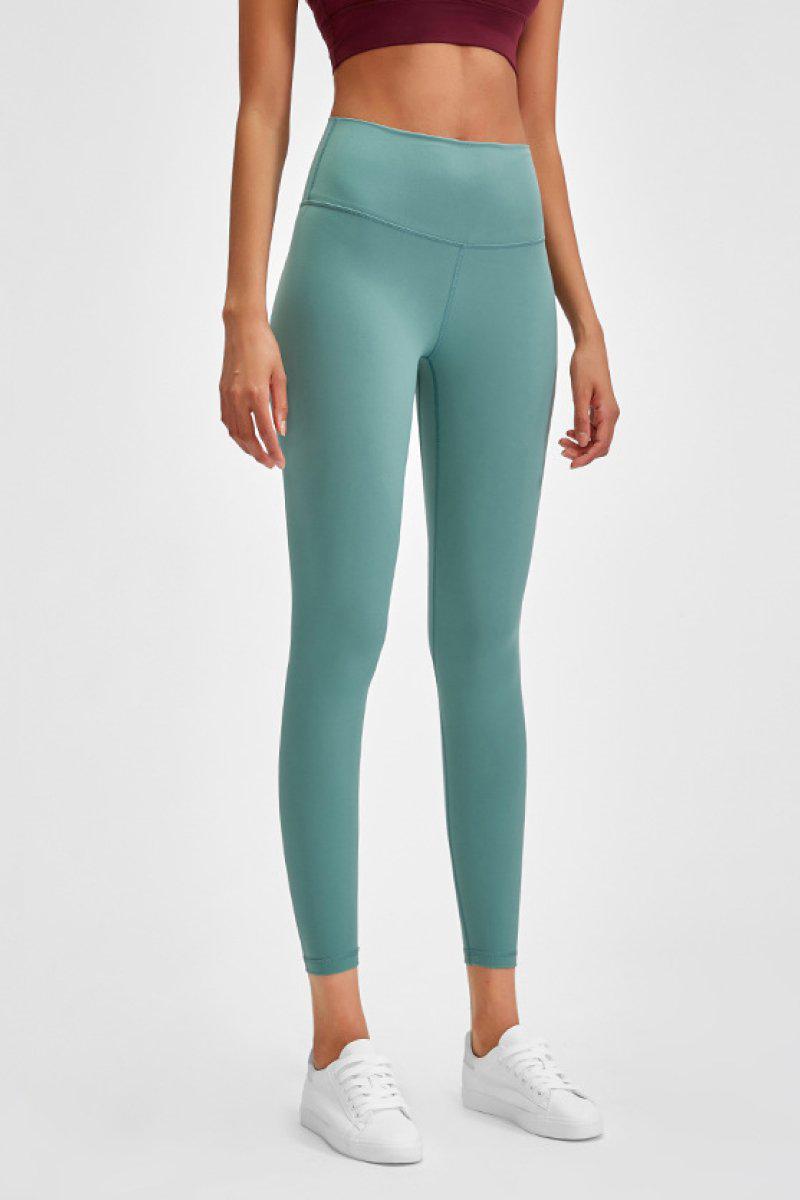 Wide Seamless Band Waist Sports Leggings BLUE ZONE PLANET