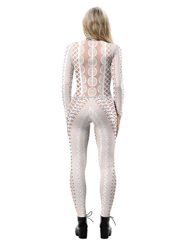 Women's 3D Digital Printed Halloween Costume Costume Jumpsuit-[Adult]-[Female]-Blue Zone Planet