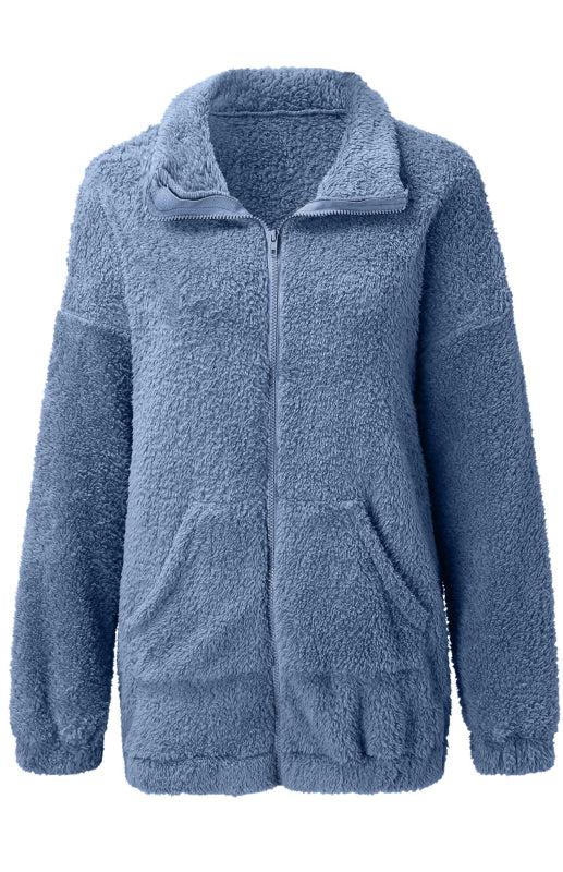 Women's Woolen Woolen Cardigan Coat BLUE ZONE PLANET