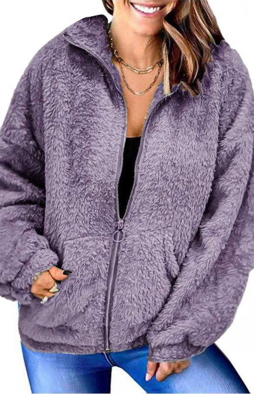 Women's Woolen Woolen Cardigan Coat BLUE ZONE PLANET