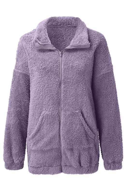 Women's Woolen Woolen Cardigan Coat-TOPS / DRESSES-[Adult]-[Female]-Blue Zone Planet