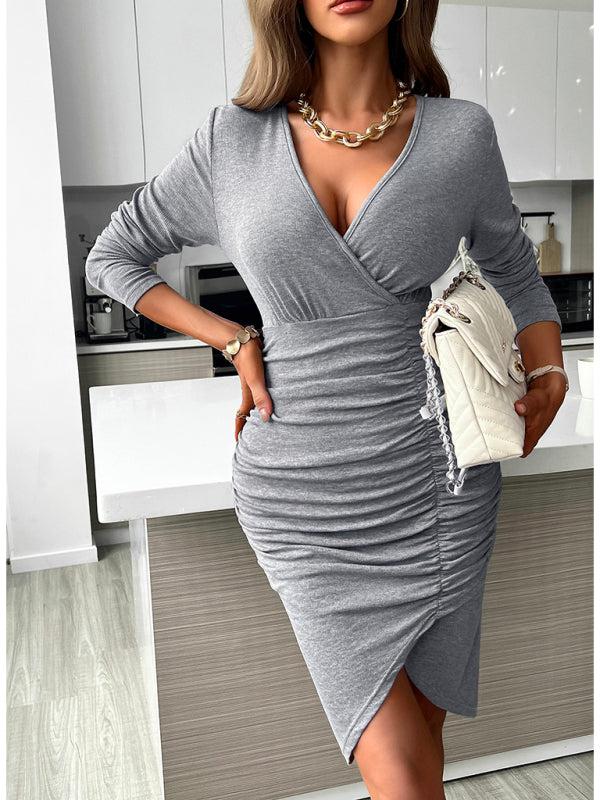 Women's fashionable casual sexy versatile knitted dress BLUE ZONE PLANET