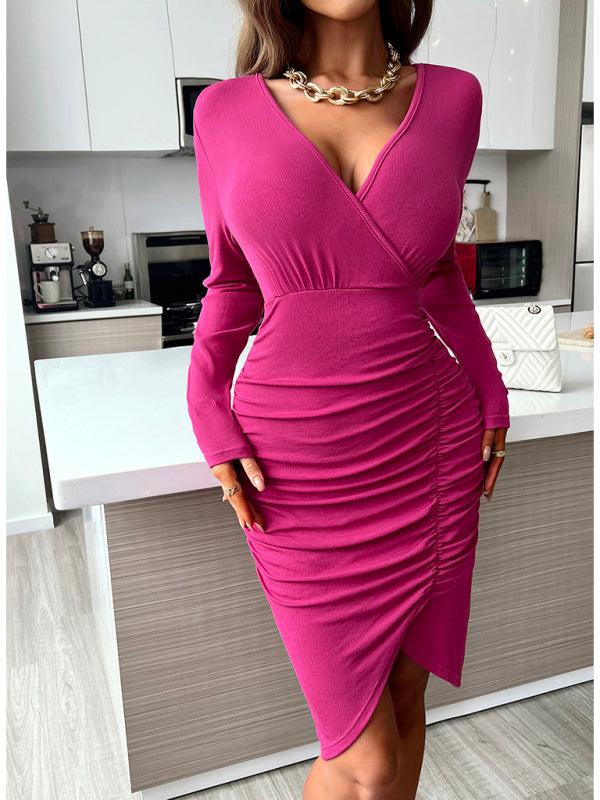 Women's fashionable casual sexy versatile knitted dress BLUE ZONE PLANET