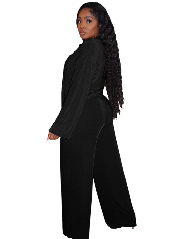 Women's fashionable casual velvet warm suit-TOPS / DRESSES
