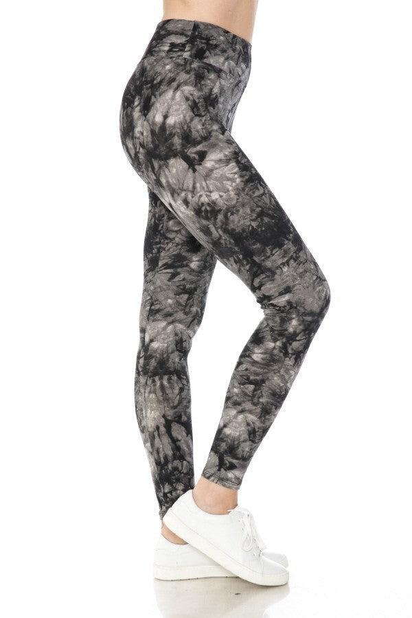Yoga Style Banded Lined Multi Printed Knit Legging With High Waist Blue Zone Planet