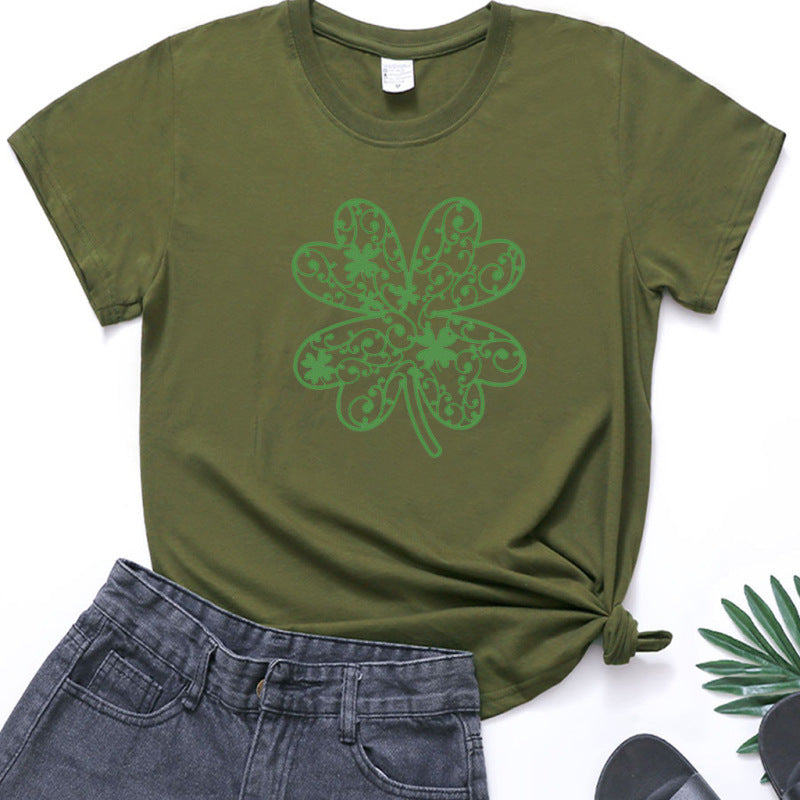 St. Patrick's Day Shamrock Short Sleeve T-Shirt kakaclo