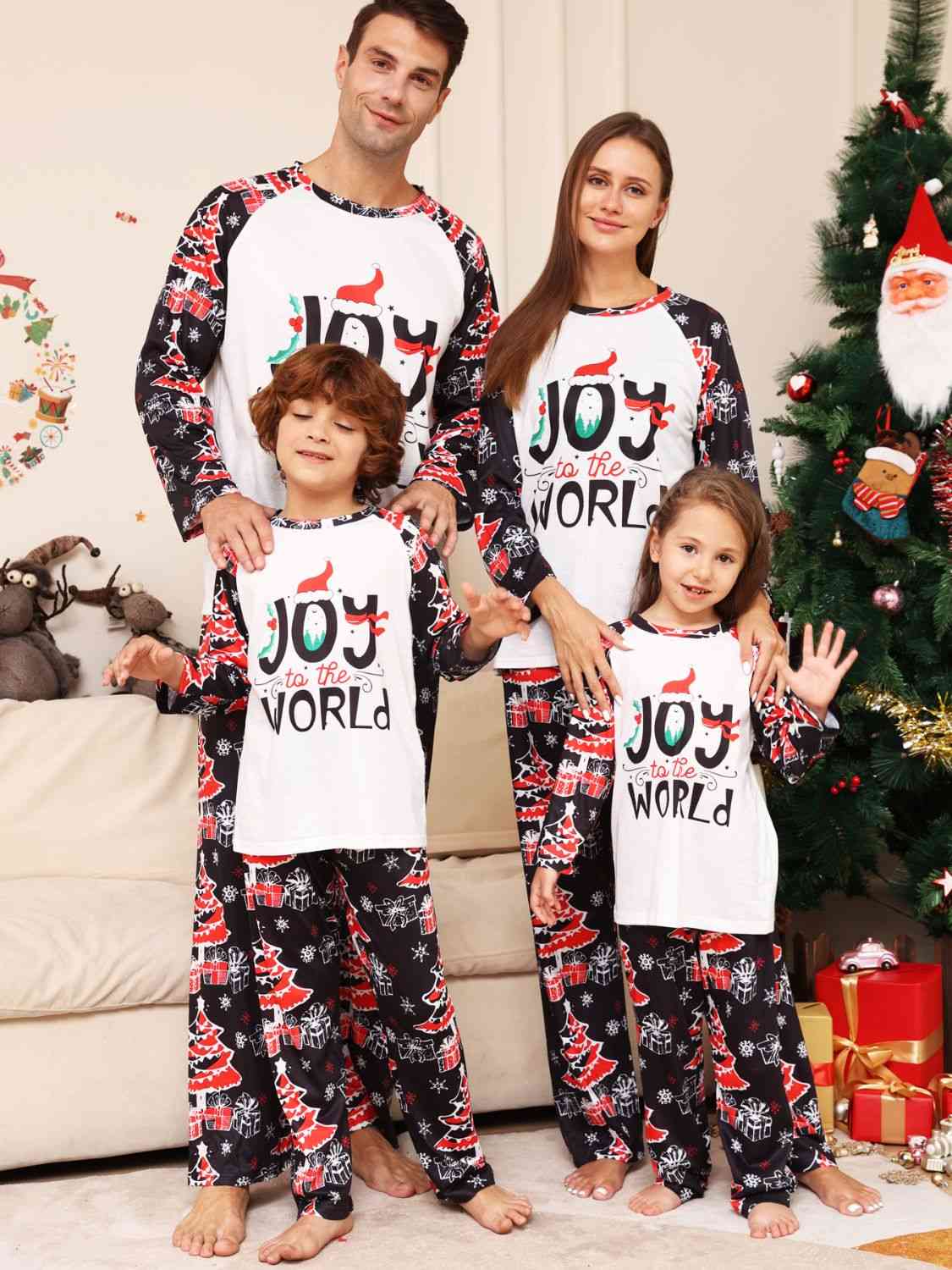 Full Size JOY TO THE WORLD Graphic Two-Piece Set BLUE ZONE PLANET