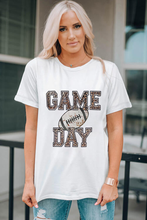 GAME DAY Ball Graphic Short Sleeve T-Shirt BLUE ZONE PLANET