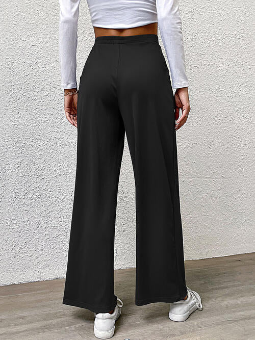 High Waist Straight Pants BLUE ZONE PLANET