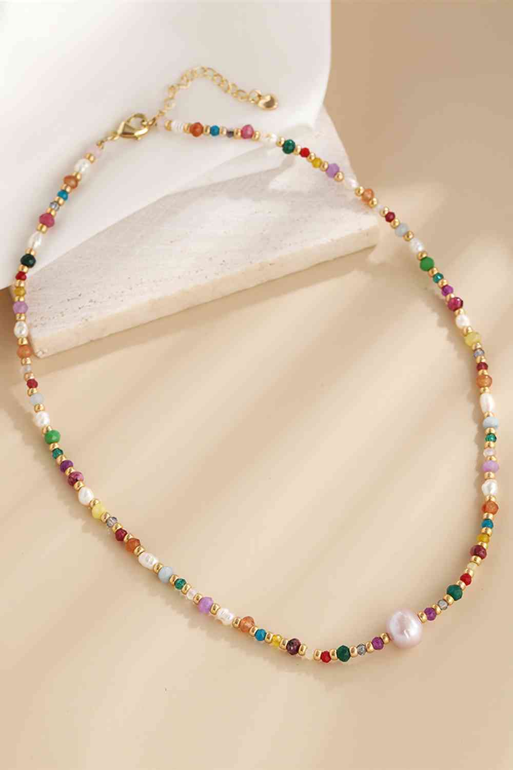 Multicolored Bead Necklace BLUE ZONE PLANET