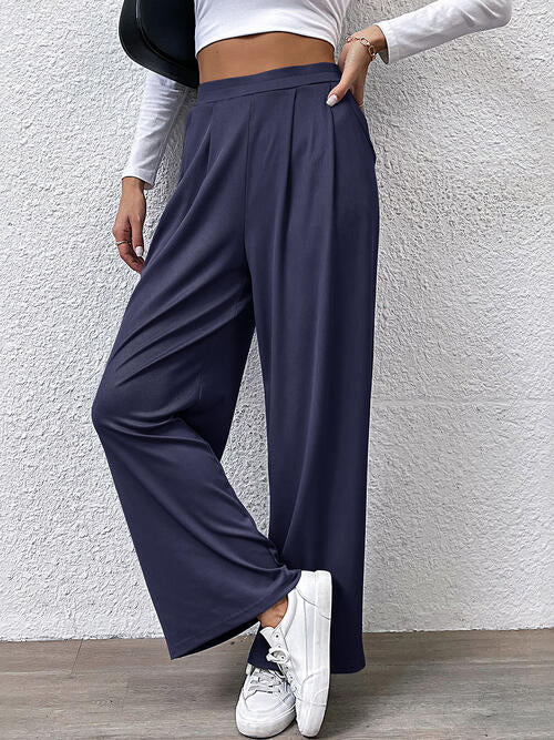 High Waist Straight Pants BLUE ZONE PLANET