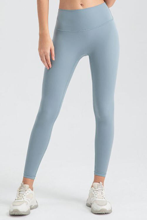 Wide Waistband Sport Leggings BLUE ZONE PLANET