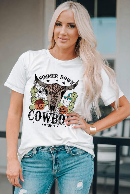 COWBOY Graphic Short Sleeve T-Shirt BLUE ZONE PLANET