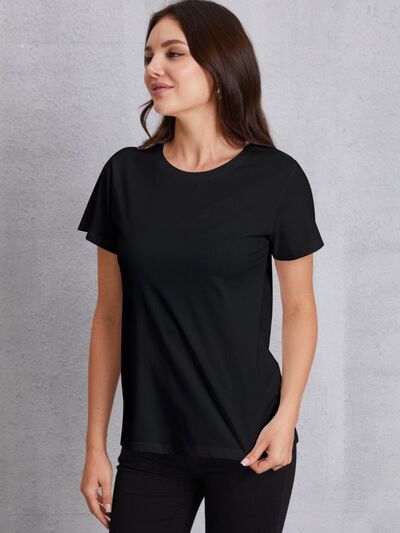 Round Neck Short Sleeve T-Shirt Trendsi