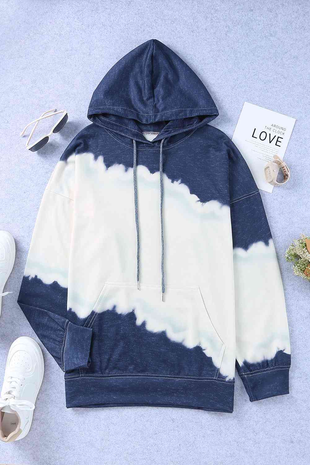 Plus Size Hoodie with Front Pocket BLUE ZONE PLANET