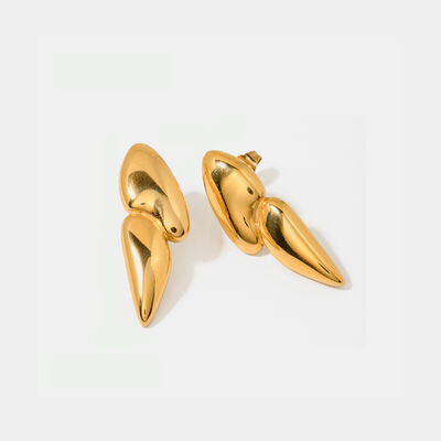 Geometric Stainless Steel Earrings-EARRINGS-[Adult]-[Female]-Gold-One Size-2022 Online Blue Zone Planet