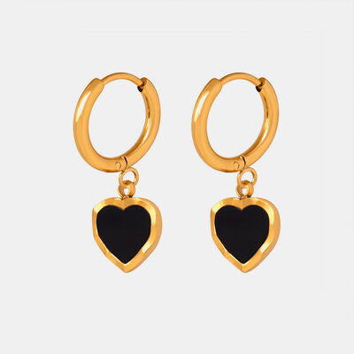 18K Gold-Plated Heart Drop Earrings-EARRINGS-[Adult]-[Female]-Gold-One Size-2022 Online Blue Zone Planet