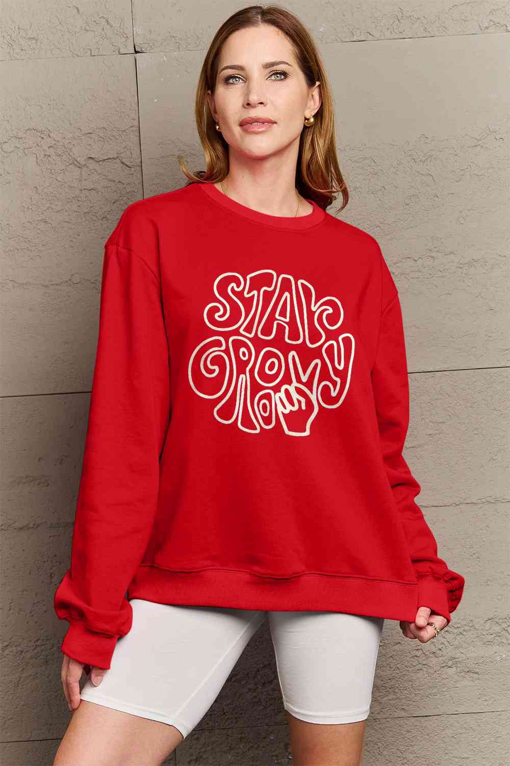 Simply Love Full Size Graphic Sweatshirt BLUE ZONE PLANET