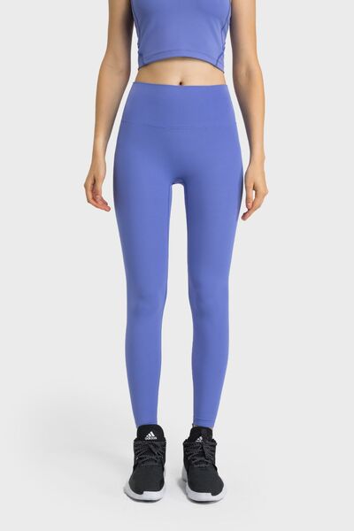 High Waist Active Pants-BOTTOM SIZES SMALL MEDIUM LARGE-[Adult]-[Female]-Ultra marine-One Size-2022 Online Blue Zone Planet