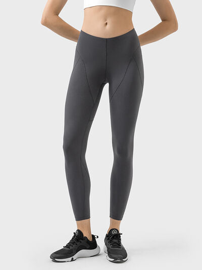 Mid-Rise Waist Active Pants Trendsi