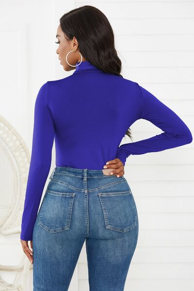 Blue Zone Planet |  Turtleneck Long Sleeve Bodysuit BLUE ZONE PLANET