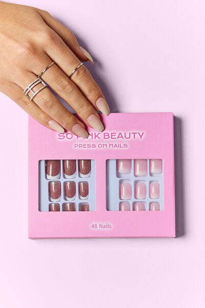 SO PINK BEAUTY Press On Nails 2 Packs Trendsi