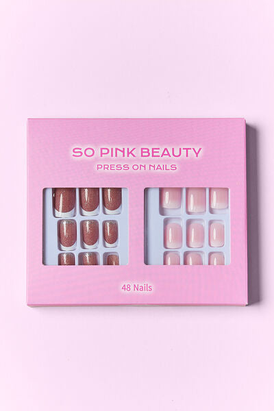 SO PINK BEAUTY Press On Nails 2 Packs Trendsi