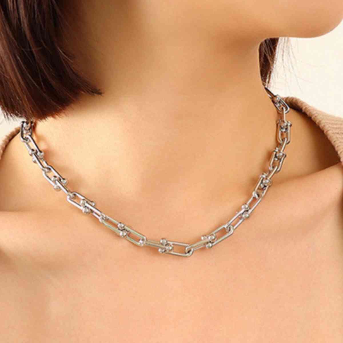 Chunky Chain Titanium Steel Necklace BLUE ZONE PLANET