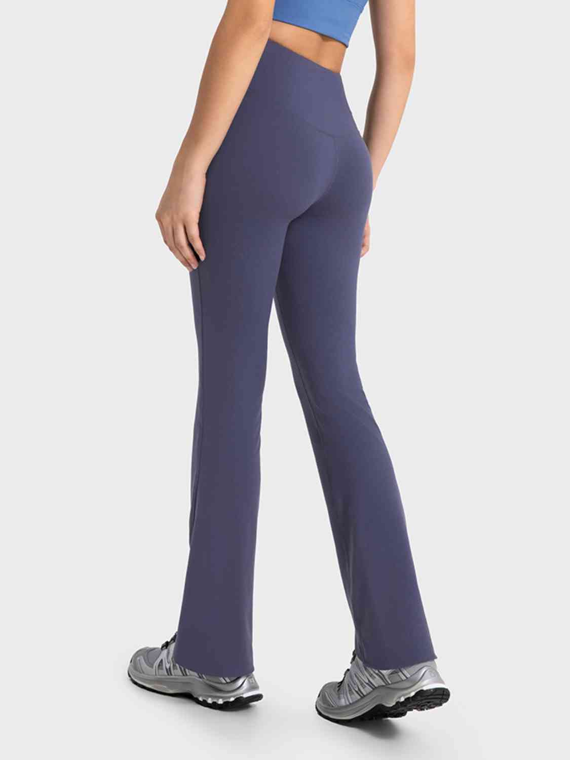 Wide Waistband Bootcut Sports Pants BLUE ZONE PLANET
