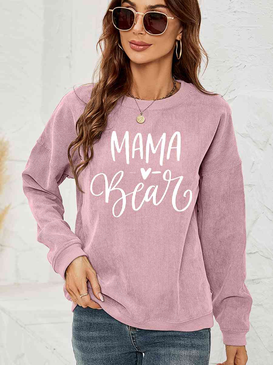 MAMA Graphic Round Neck Sweatshirt BLUE ZONE PLANET