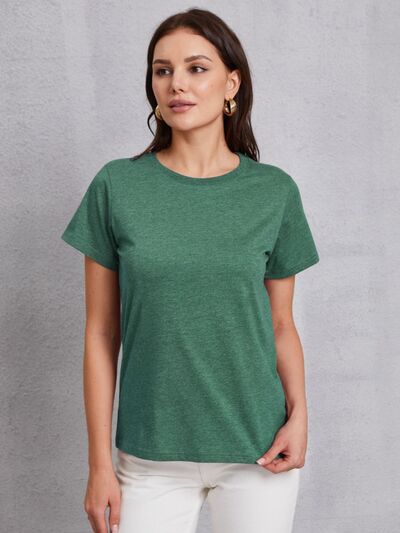 Round Neck Short Sleeve T-Shirt Trendsi