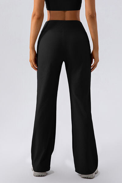 High Waist Straight Active Pants Trendsi