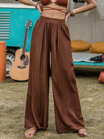 Blue Zone Planet |  High Waist Wide Leg Pants BLUE ZONE PLANET