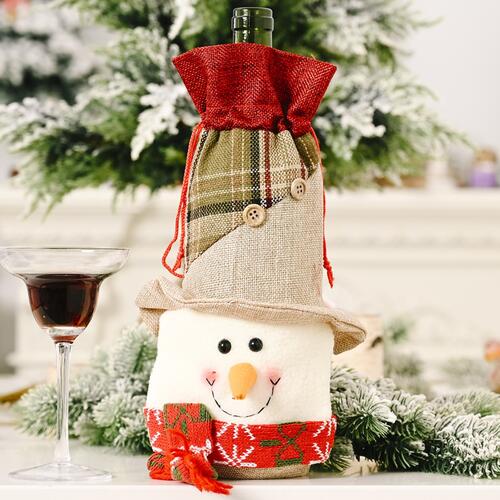 Christmas Wine Bottle Cover BLUE ZONE PLANET