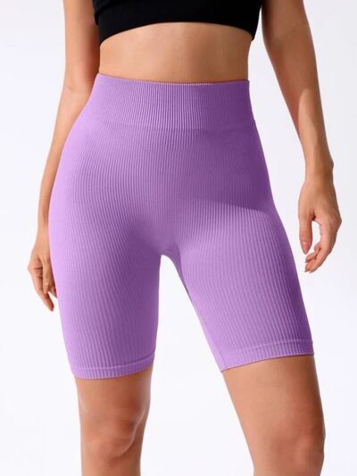 Blue Zone Planet |  High Waist Active Shorts BLUE ZONE PLANET