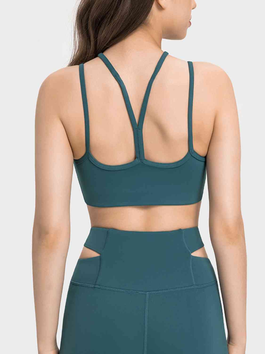 Double-Strap Cropped Sports Cami BLUE ZONE PLANET