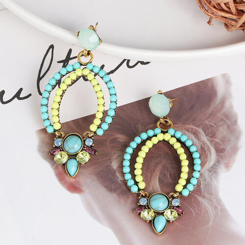 Geometric Alloy Dangle Earrings BLUE ZONE PLANET