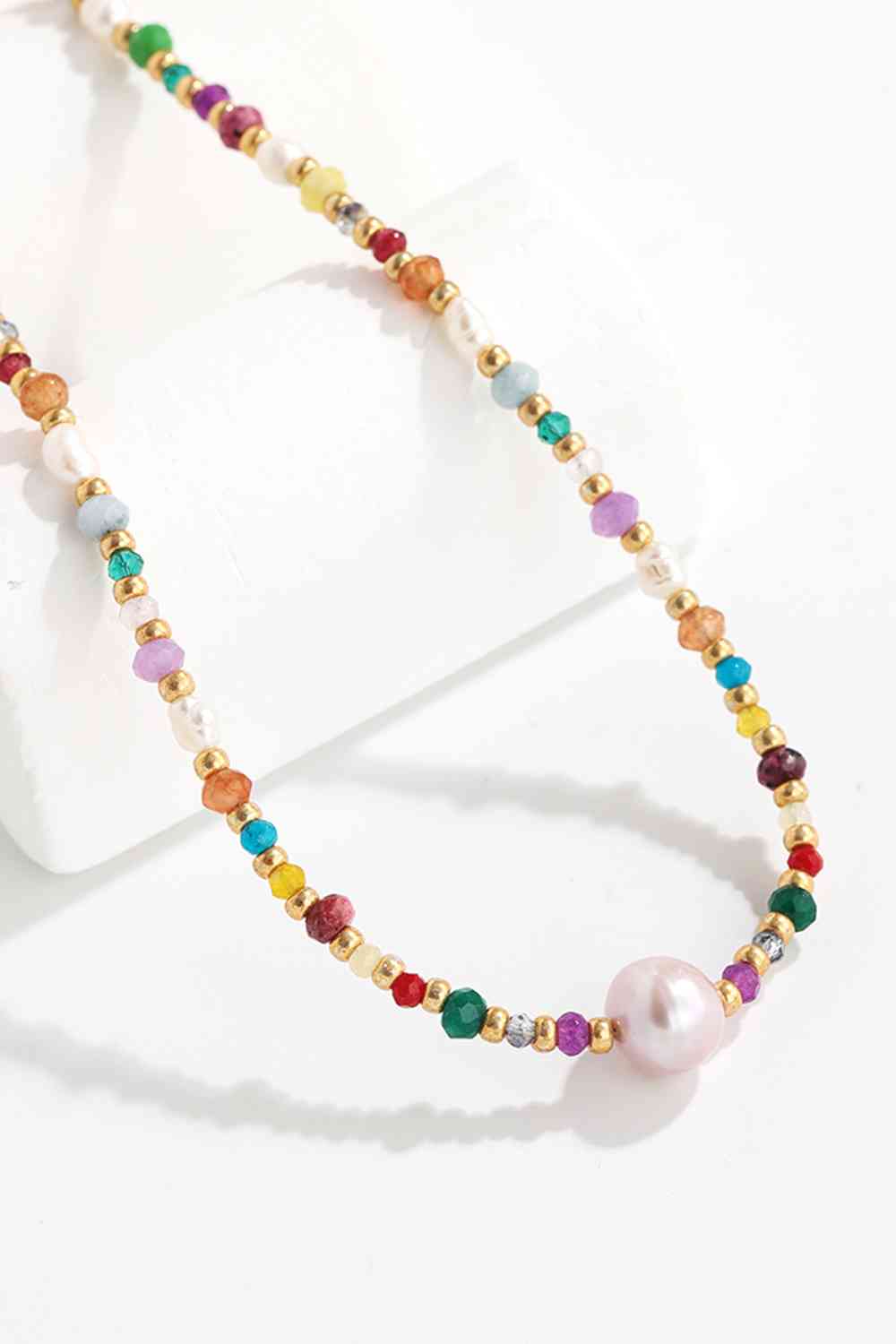 Multicolored Bead Necklace BLUE ZONE PLANET