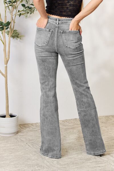 Kancan High Waist Slim Flare Jeans BLUE ZONE PLANET