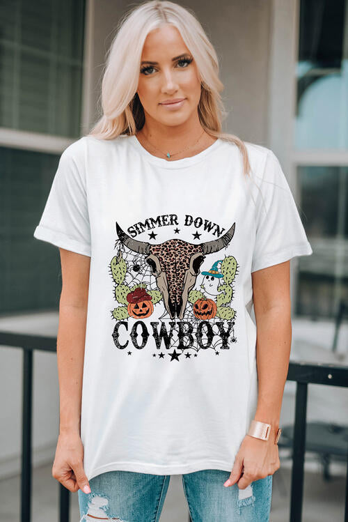 COWBOY Graphic Short Sleeve T-Shirt BLUE ZONE PLANET