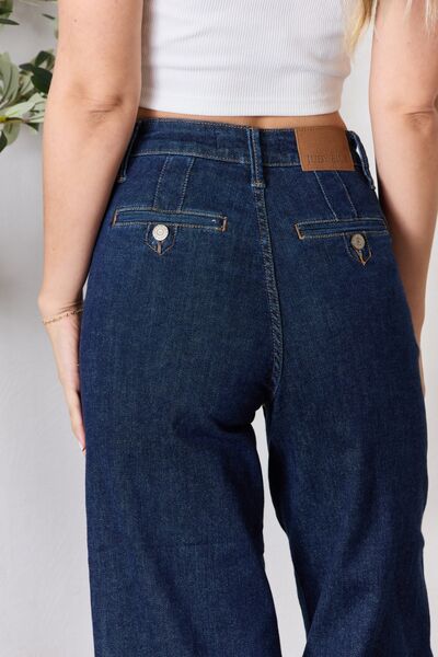 Blue Zone Planet |  Judy Blue Full Size High Waist Cropped Wide Leg Jeans BLUE ZONE PLANET