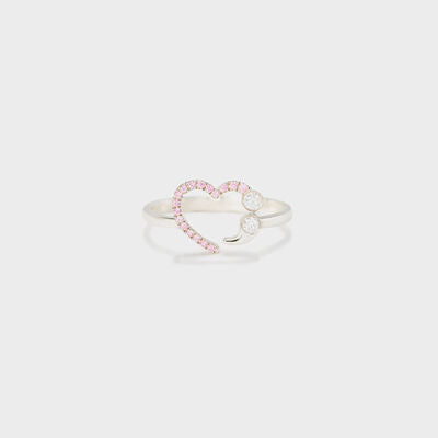 Heart Shape 925 Sterling Silver Ring-RINGS-[Adult]-[Female]-Rose Gold-6-2022 Online Blue Zone Planet