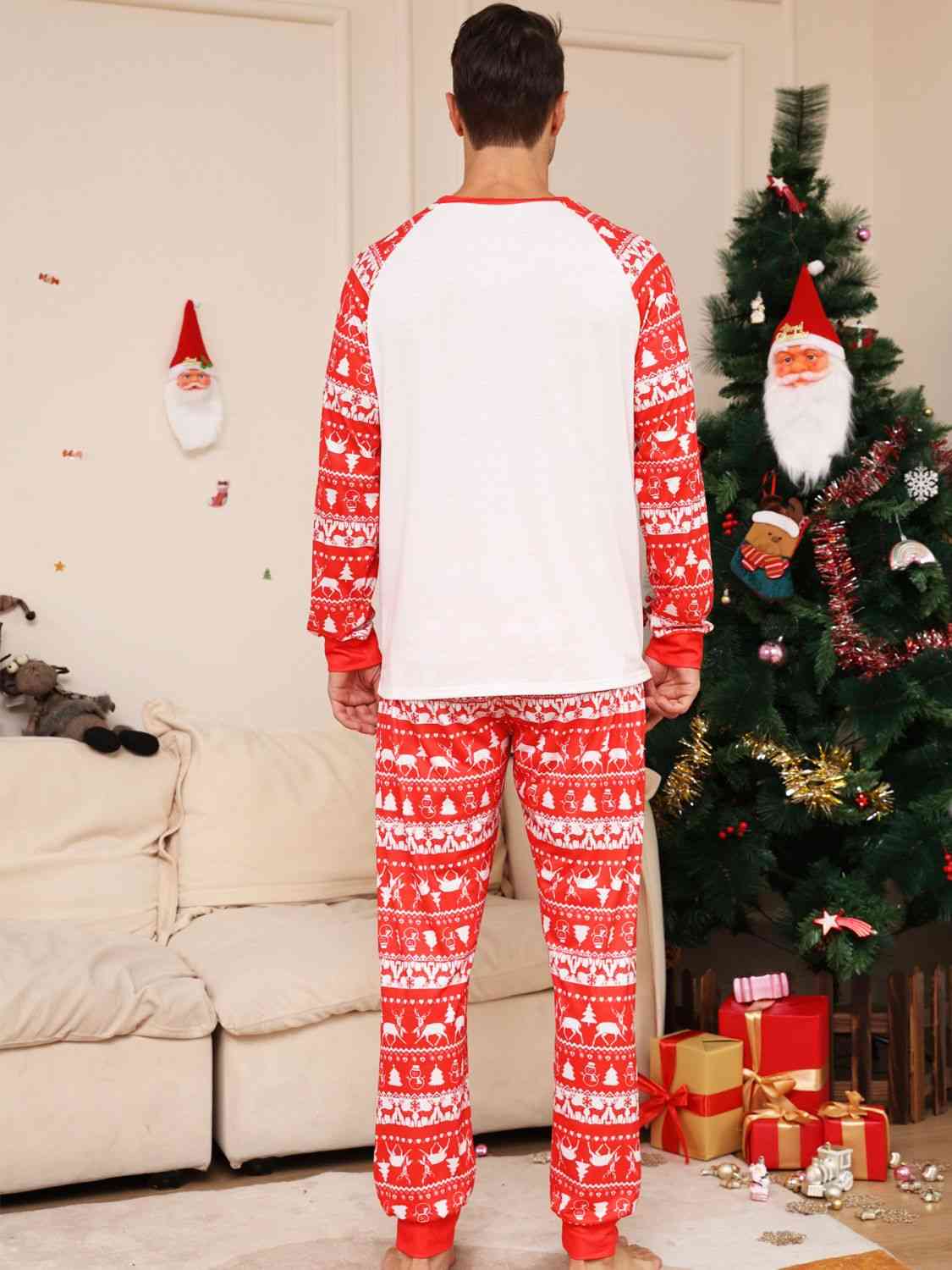 Full Size Christmas Long Sleeve Top and Pants Set BLUE ZONE PLANET