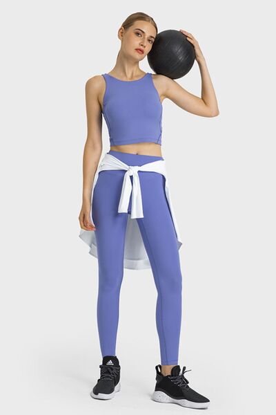 High Waist Active Pants-BOTTOM SIZES SMALL MEDIUM LARGE-[Adult]-[Female]-2022 Online Blue Zone Planet