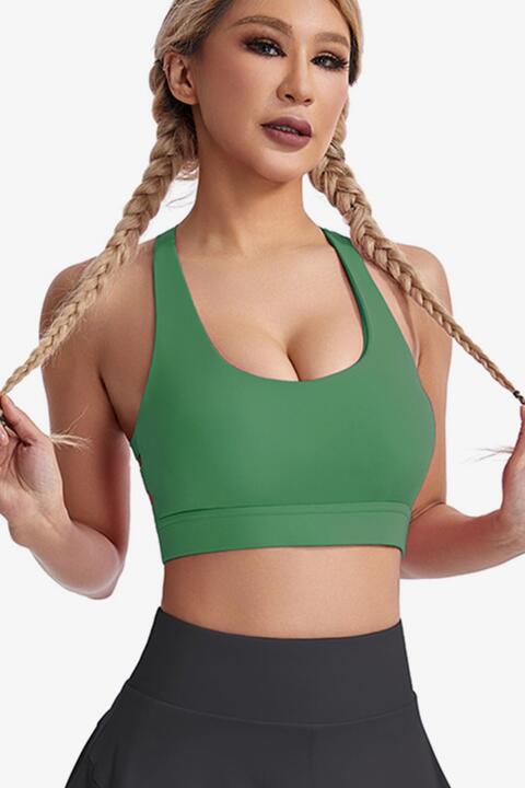 Cutout Sports Bra-TOPS / DRESSES-[Adult]-[Female]-Mid Green-S-2022 Online Blue Zone Planet