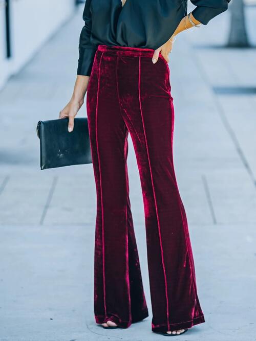 High Waist Flare Pants BLUE ZONE PLANET