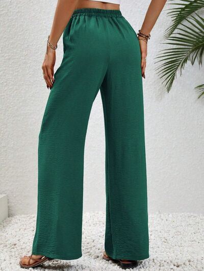 Wide Leg Drawstring Pants Trendsi