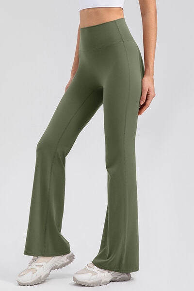 High Waist Straight Active Pants BLUE ZONE PLANET